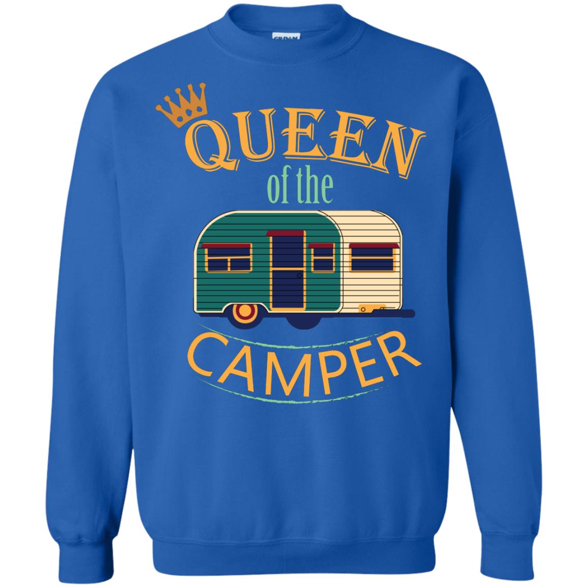 Queen Of The Camper Camping Lover Shirt Royal