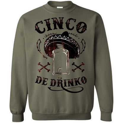 Badass Cinco De Drinko T-shirt Funny Cinco De Mayo Military Green