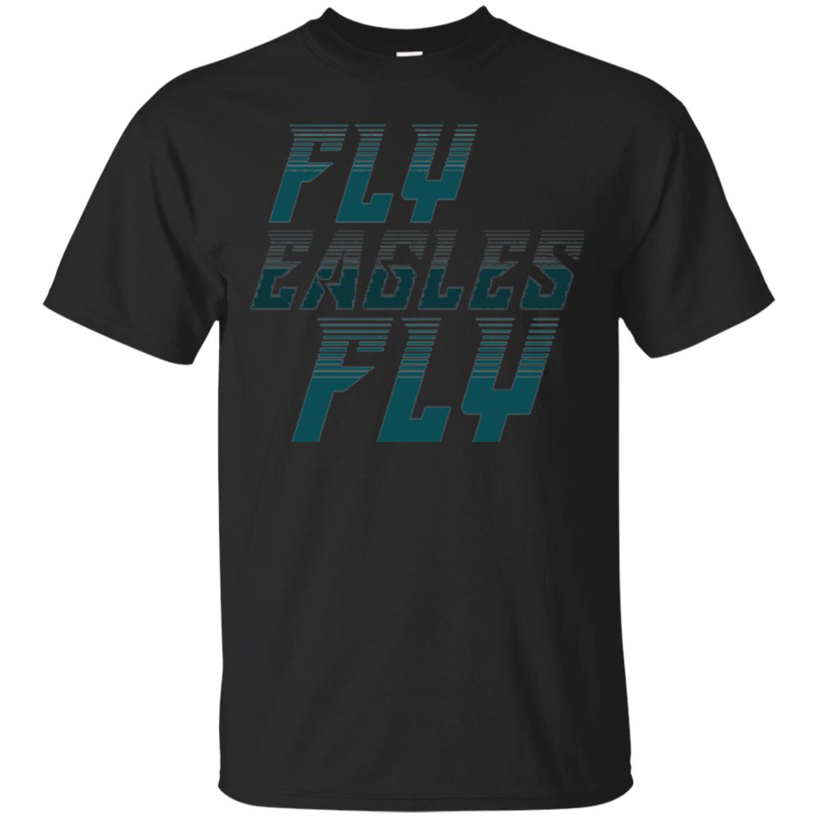 Football Lover T-shirt Fly Eagles Fly Black