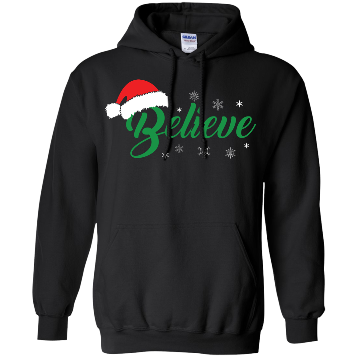 Christmas T-Shirt Believe In Santa Black