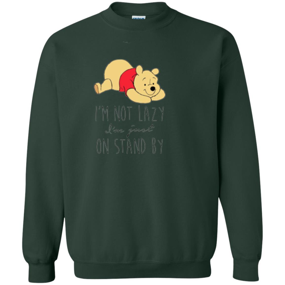 Cartoon T-shirt I'm Not Lazy I'm Just On Stand By Forest Green