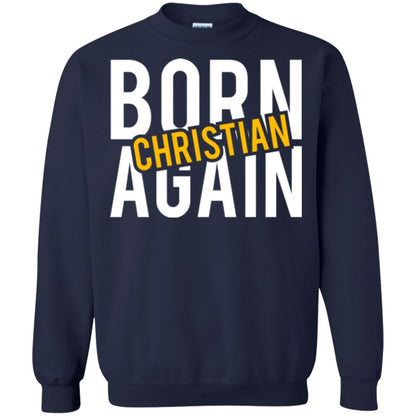 Christian T-shirt Born Again Christian Navy
