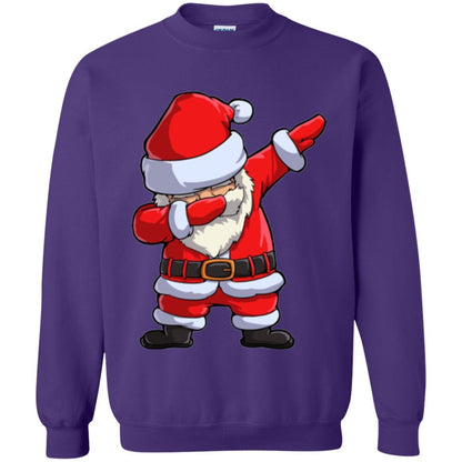 Christmas T-shirt Dabbing Santa Claus Purple