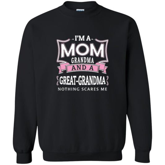 Nana T-shirt Nothing Scares Me I_m Mom Grandma Black