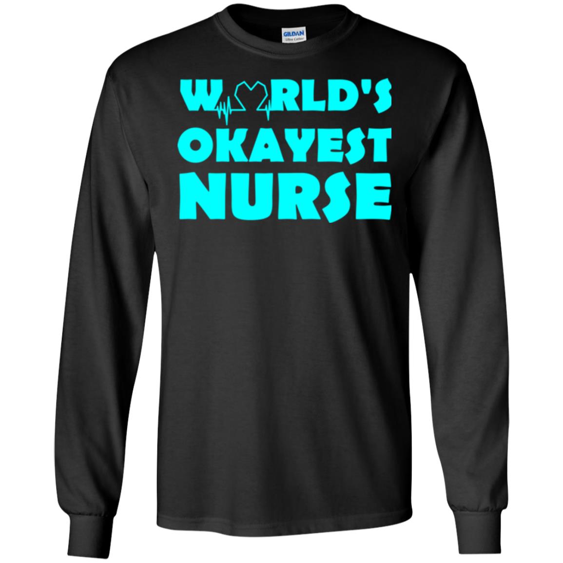 Nurse T-shirt World_s Okayest Nurse Black