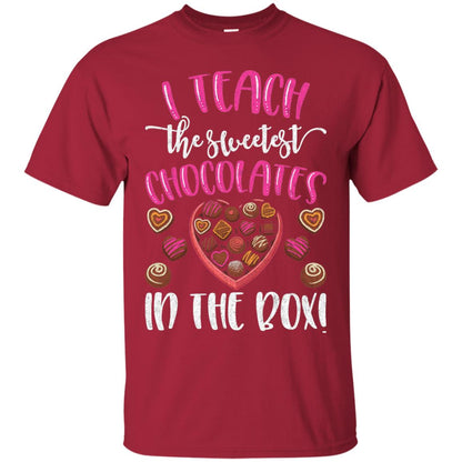 Sweetest Chocolates In The Box Teacher Valentines Day T-shirt Cardinal