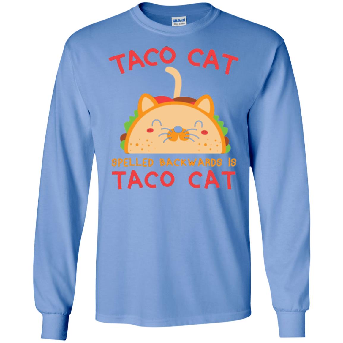 Taco Cat T-shirt Spelled Backwards Is Taco Cat Carolina Blue