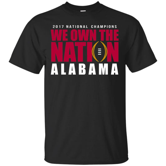 Football T-shirt 2017 National Champions We Own The Nation Alabama Black