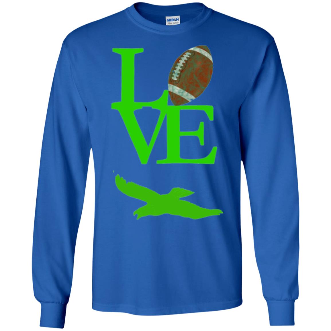 Football Lover T-shirt Love Football Flying Bird T-shirt Royal