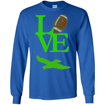 Football Lover T-shirt Love Football Flying Bird T-shirt Royal