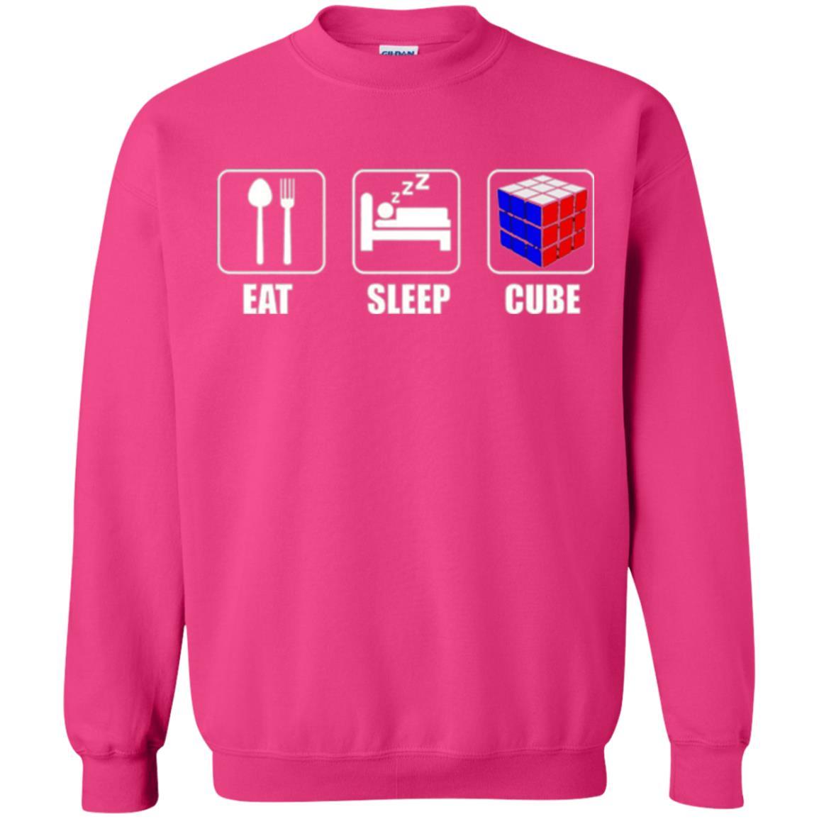 Rubik Lover T-shirt Eat Sleep Cube T-shirt Heliconia