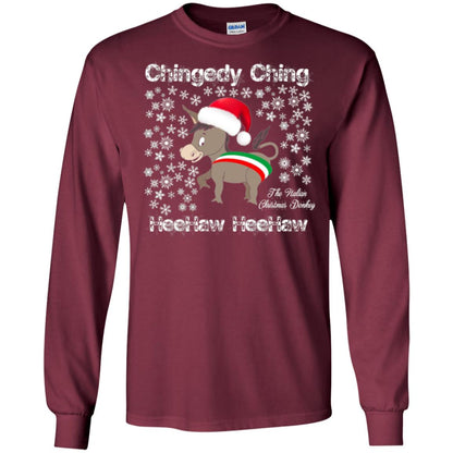 Christmas T-shirt The Italian Christmas Donkey Maroon