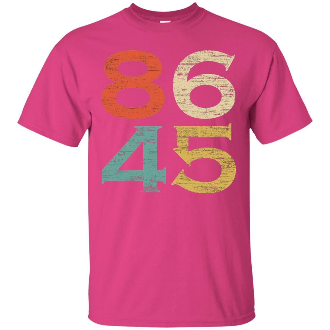Classic Vintage Style 86 45 Anti Trump T-shirt Heliconia