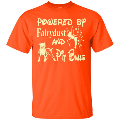 Powered Up Fairydust And Pit Bulls Dog Lover Shirt Orange