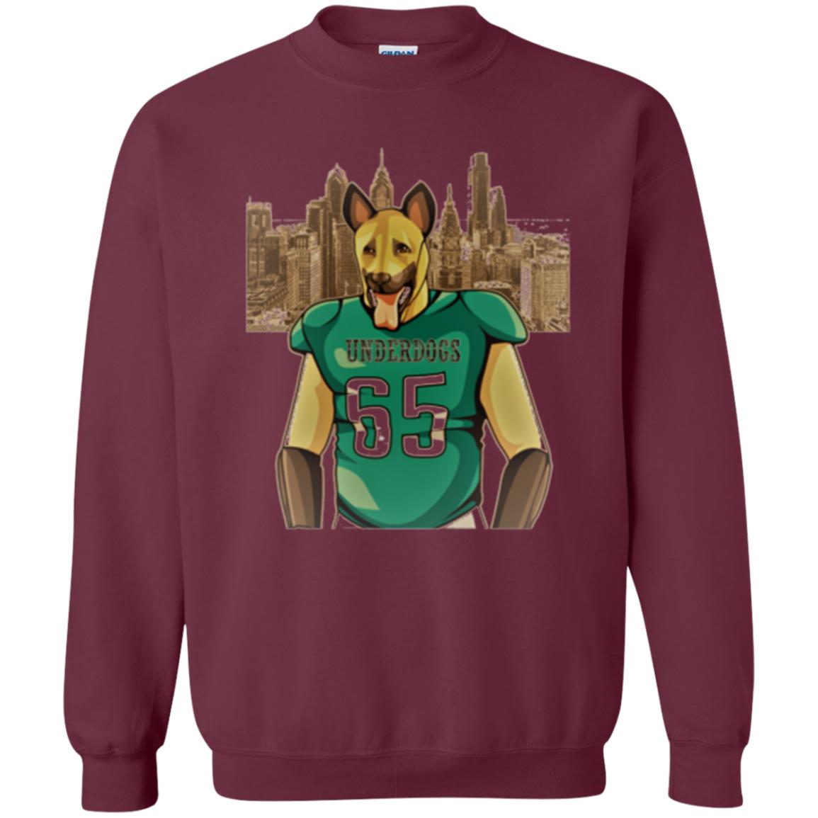 Dog Lover T-shirt Philly Fan Philadelphia Underdogs 2018 Game Day Maroon