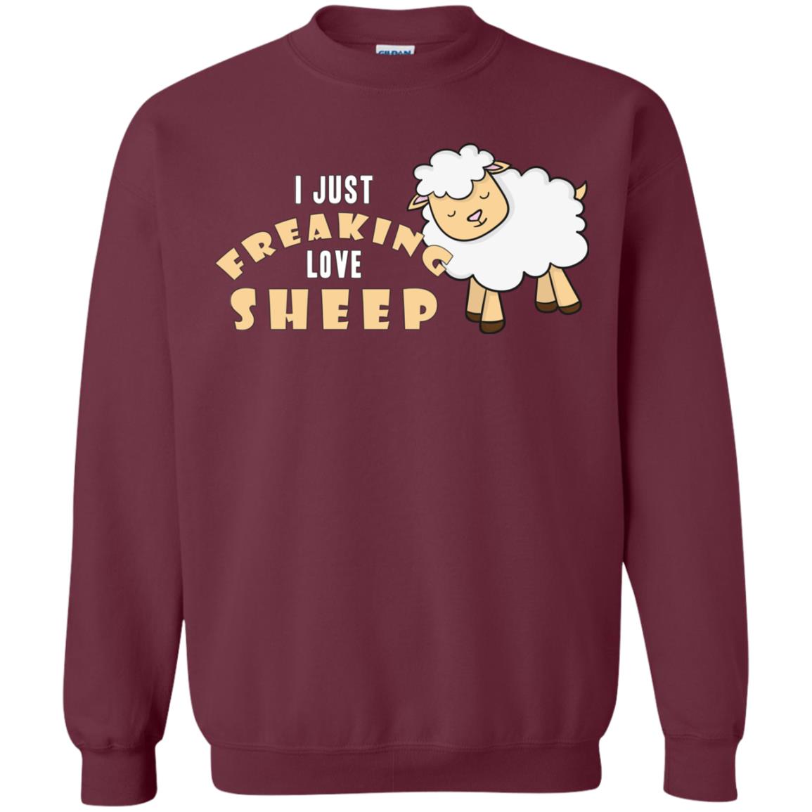 I Just Freaking Love Sheep Shirt Maroon