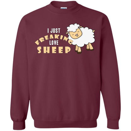 I Just Freaking Love Sheep Shirt Maroon