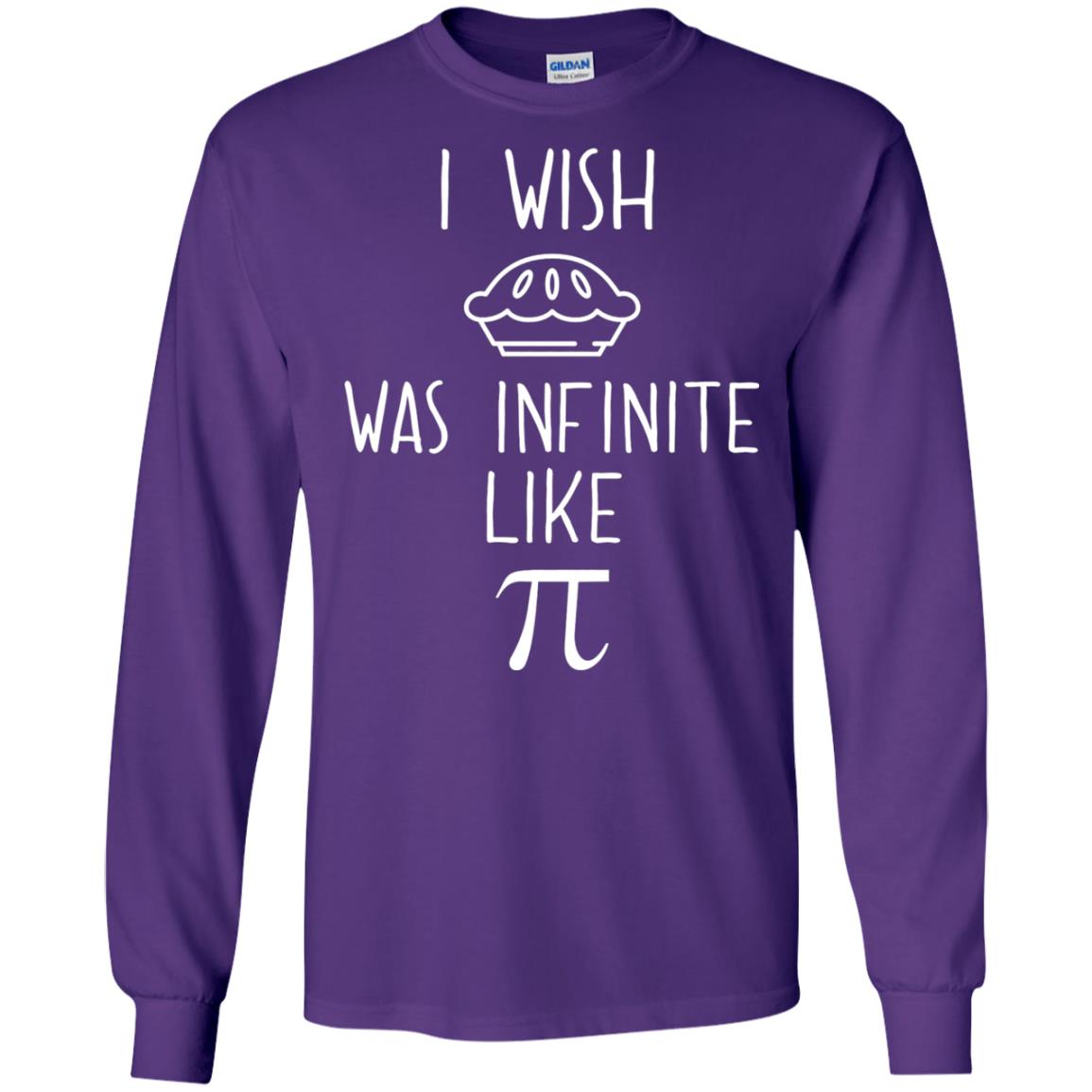 Funny Pi Day Shirt I Wish Pie Was Infinite Like Pi Purple