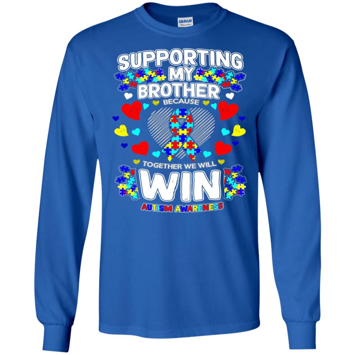 Autism Awareness Shirts For Supporting My Brother Royal
