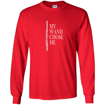 Flute Lover T-shirt My Wand Chose Me Red