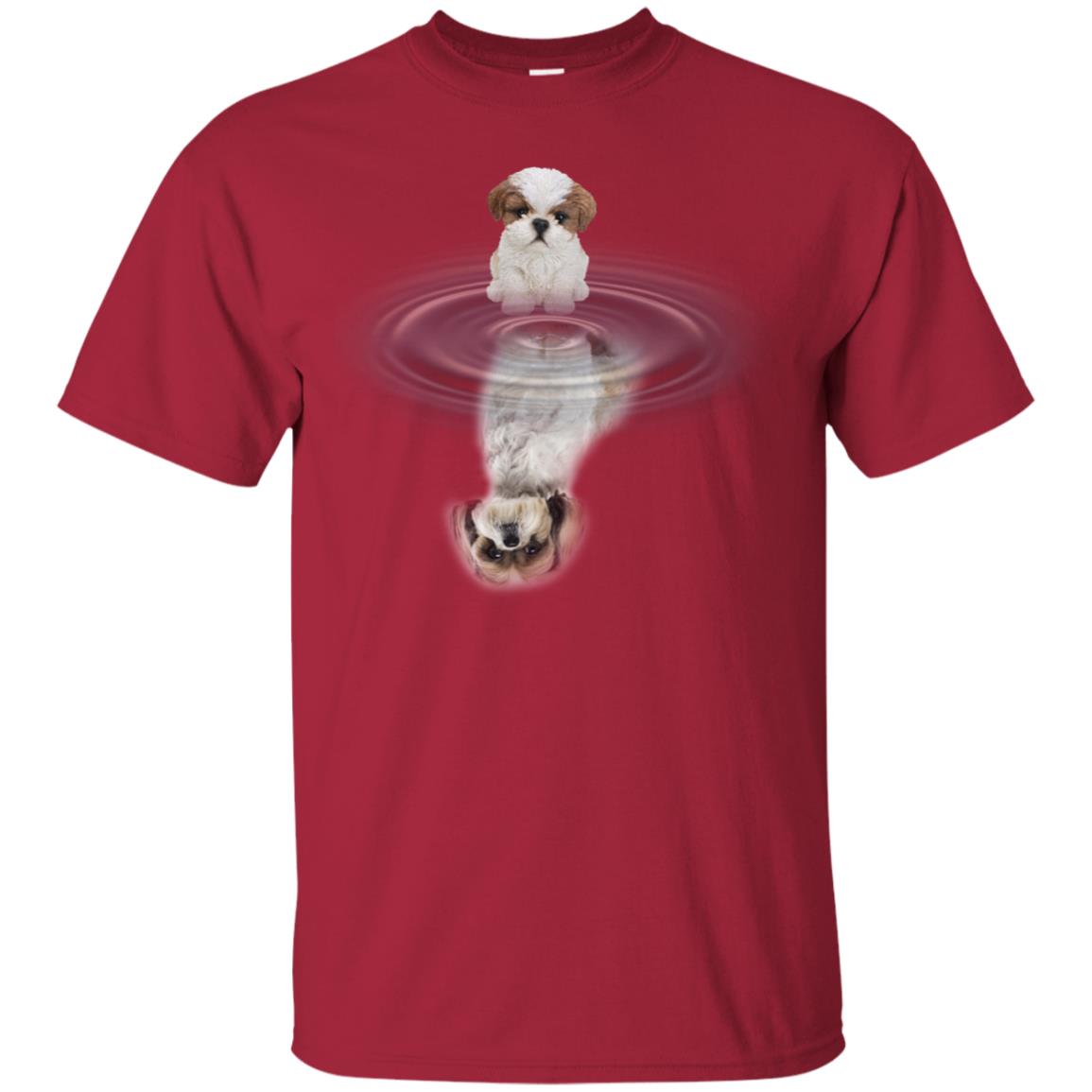 Little Shih Tzus And Big Shadow Shirt Cardinal