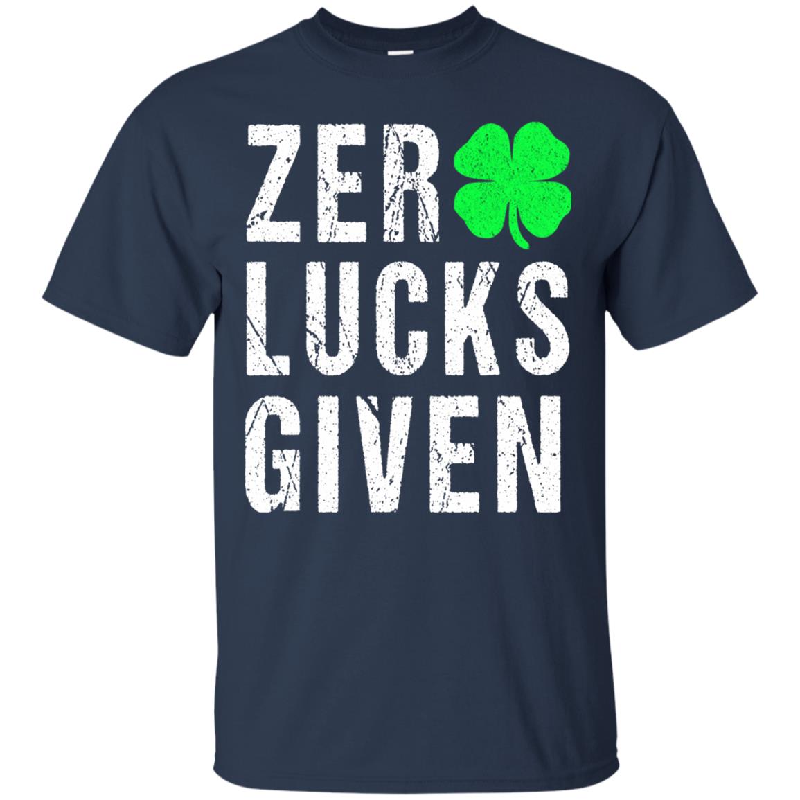 Shamrock Irish Funny Saint Patrick_s Day T-shirt Navy