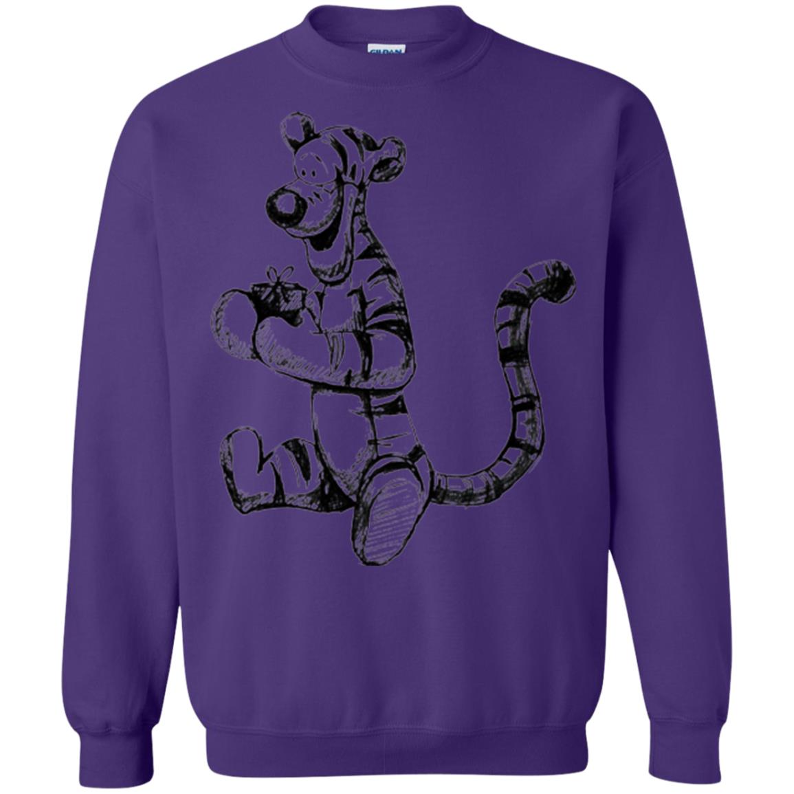 Movie T-shirt Tigger Sketch Purple