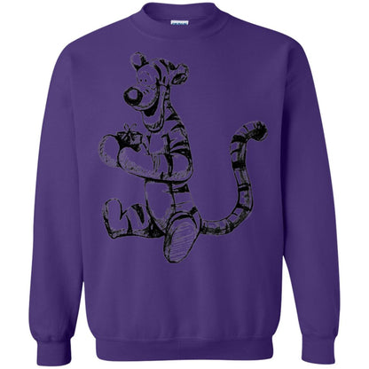 Movie T-shirt Tigger Sketch Purple