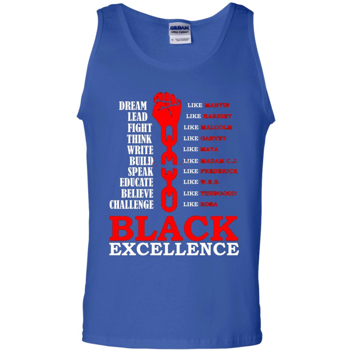Black Excellence Black Af Proud African American T-shirt Royal