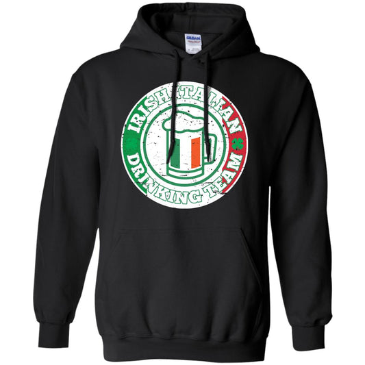 Irish Italian Drinking Team Italy Flag St Patrick_s Day T-shirt Black