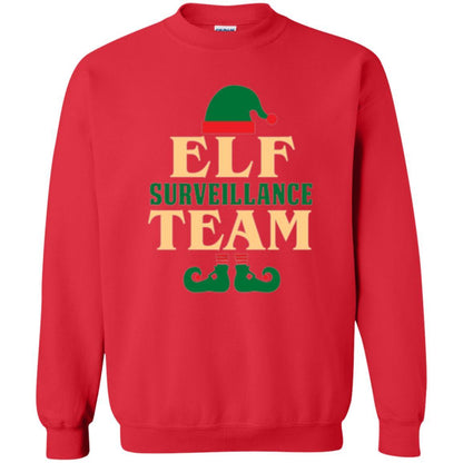 Christmas T-shirt Elf Surveillance Team T-shirt Red