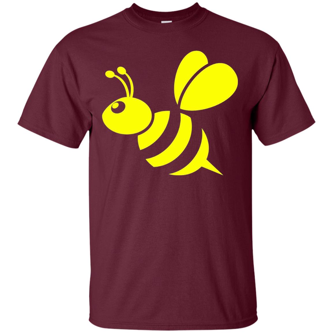 Yellow Honeybee Bee Lover T-shirt Maroon