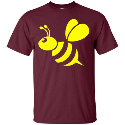 Yellow Honeybee Bee Lover T-shirt Maroon