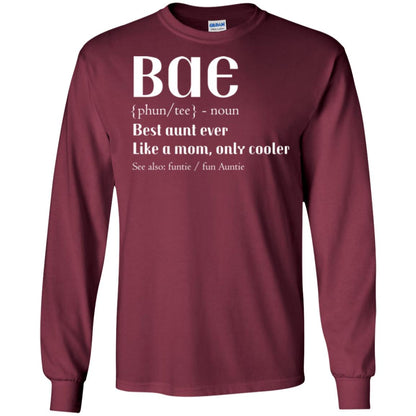 Bae Best Aunt Ever Shirt Maroon