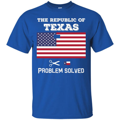 Republic Of Texas Problem Solved T-shirt Royal