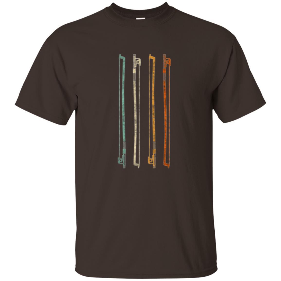 String Player T-shirt Vintage Retro 70s Orchestra Dark Chocolate