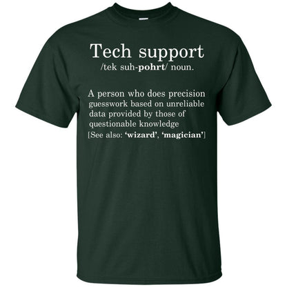 Computer Nerd T-shirt Tech Support Definition Forest Green