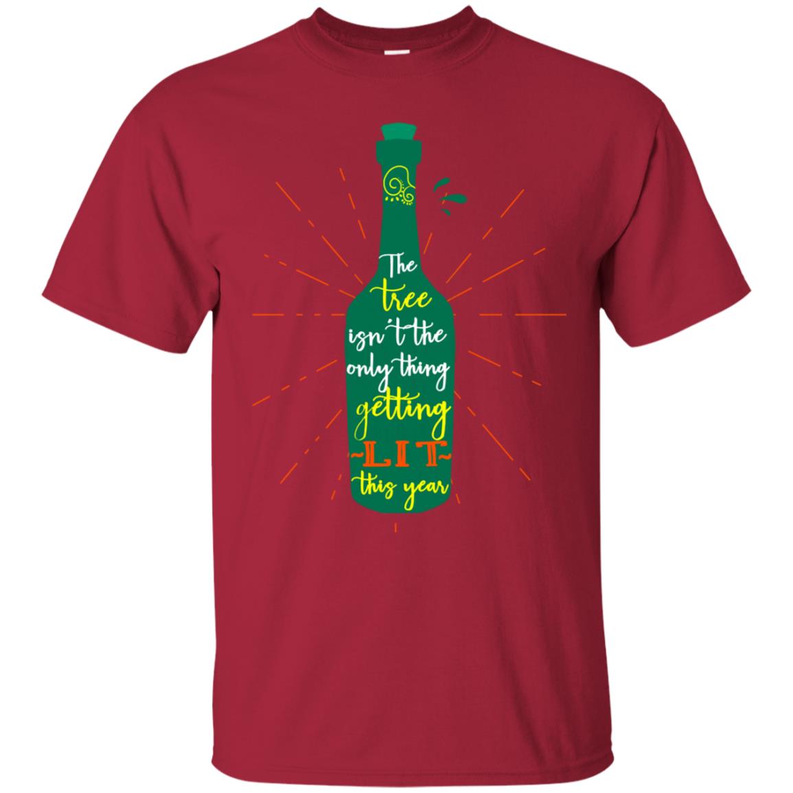 The Tree Isn't The Only Thing Getting Lit This Year Drinking Gift Shirt Cardinal