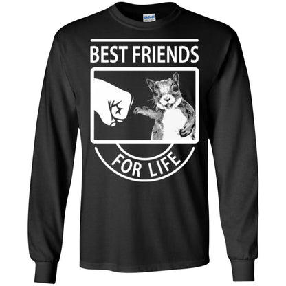 Squirrel T-shirt Best Friend For Life T-shirt Black