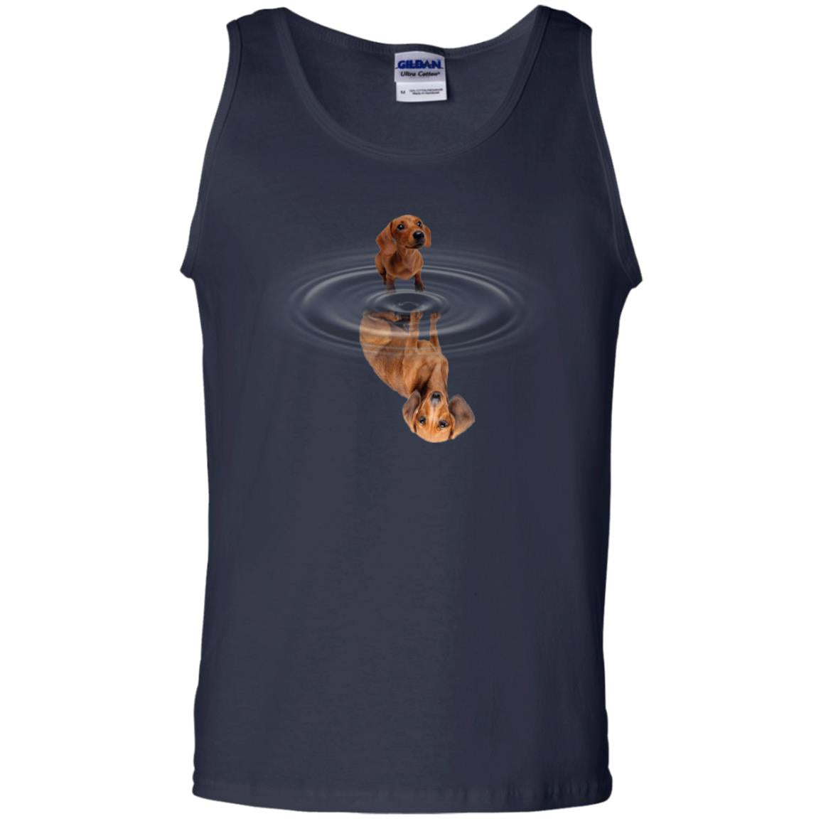 Little Dachshund And Big Shadow Shirt Navy