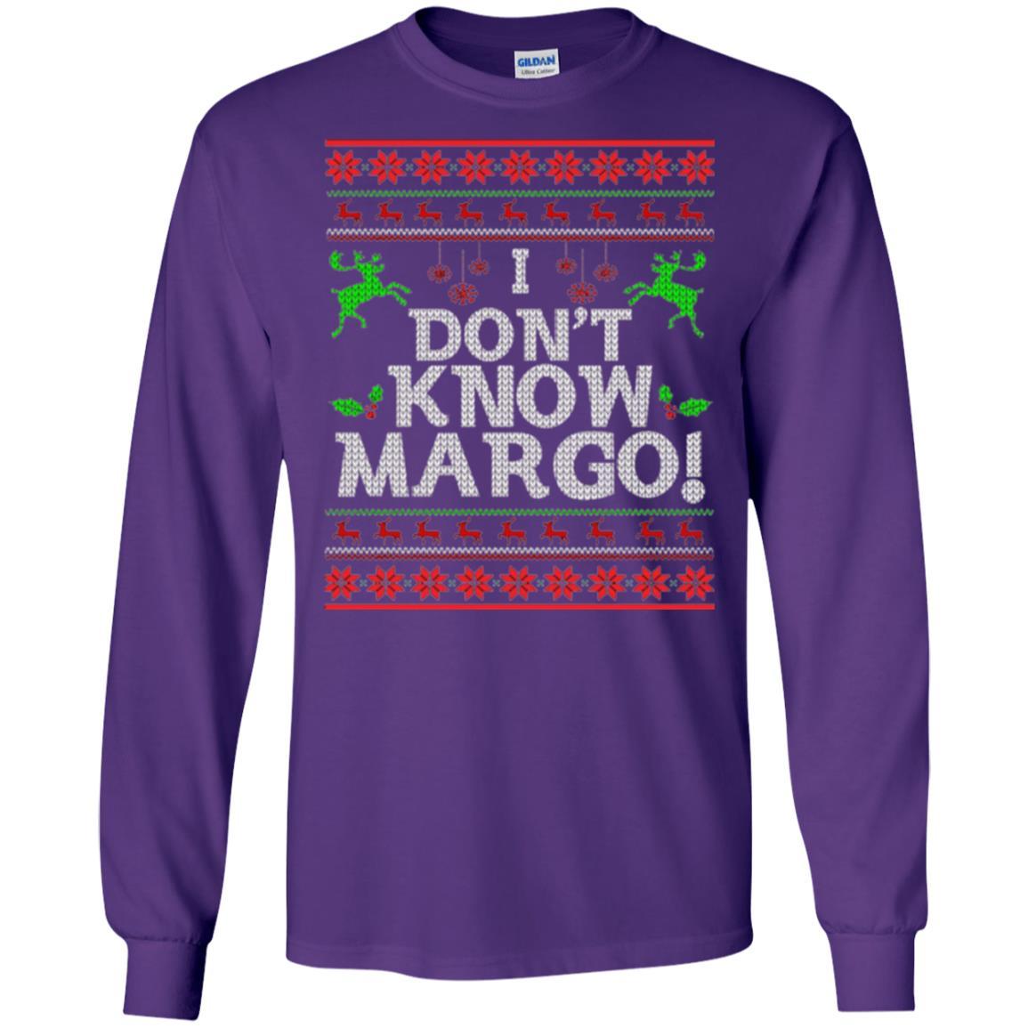 Christmas T-shirt I Don't Know Margo Purple