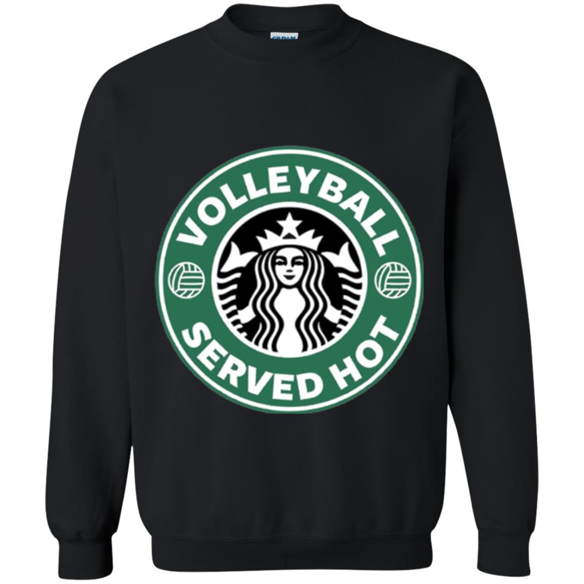 Volleyball Lovers T-shirt Served Hot Black