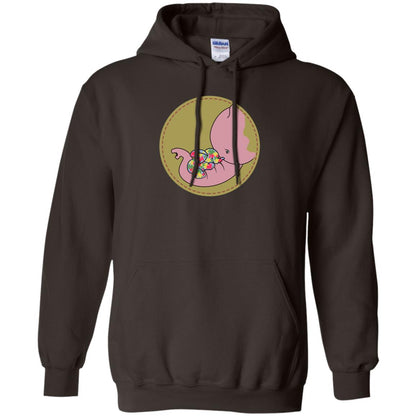 Elephant Mom And Baby Autism Awareness Shirt Dark Chocolate