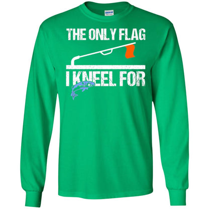 Fishing Lovers T-shirt The Only Flag I Kneel For Irish Green
