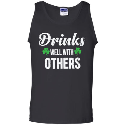 Drinks Well With Others St. Patrick_s Day T-shirt Black