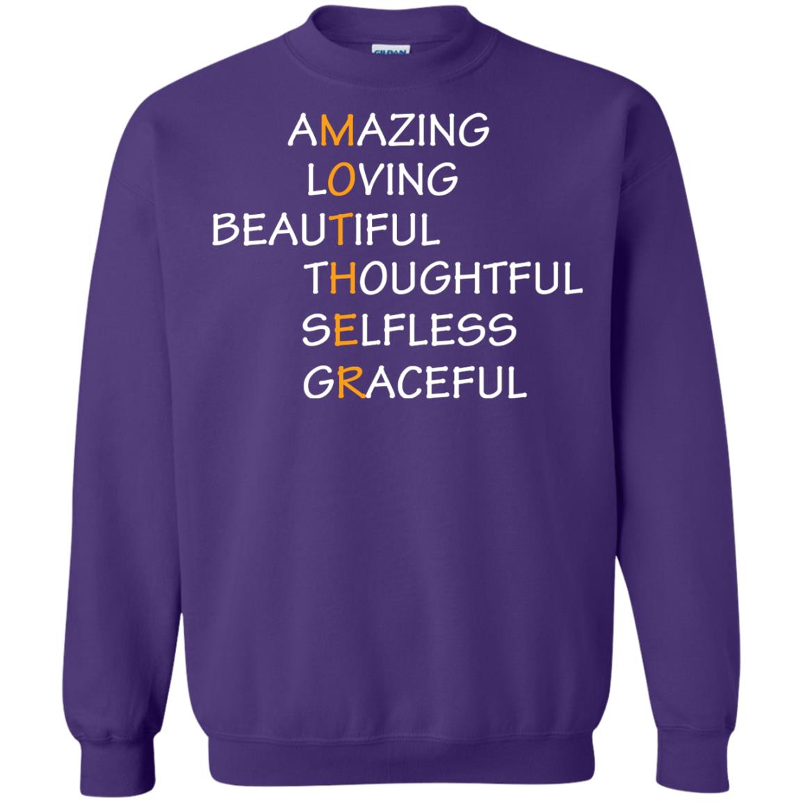 Amazing Loving Beautiful Thoughtful Selfless Graceful Mother Purple