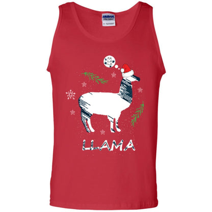 Christmas T-shirt Fa La La La Llama T-shirt Red