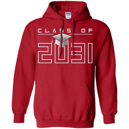 Class Of 2031 Kindergarten First Day Of School Graduate In 2031 Shirt Red
