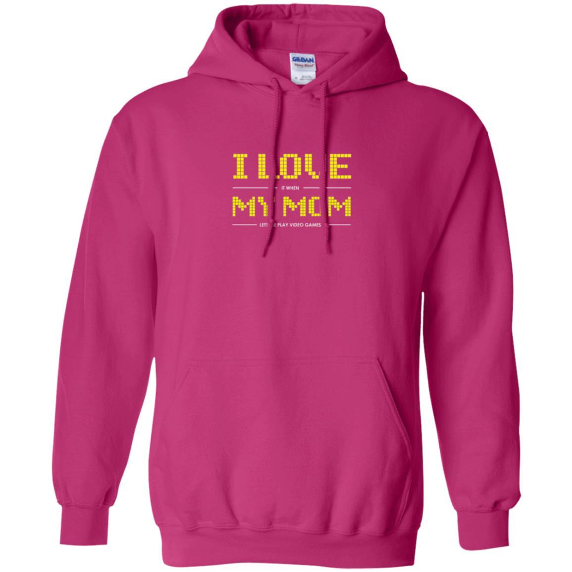 Family T-shirt I Love My Mom Let's Me Play Video Games Heliconia