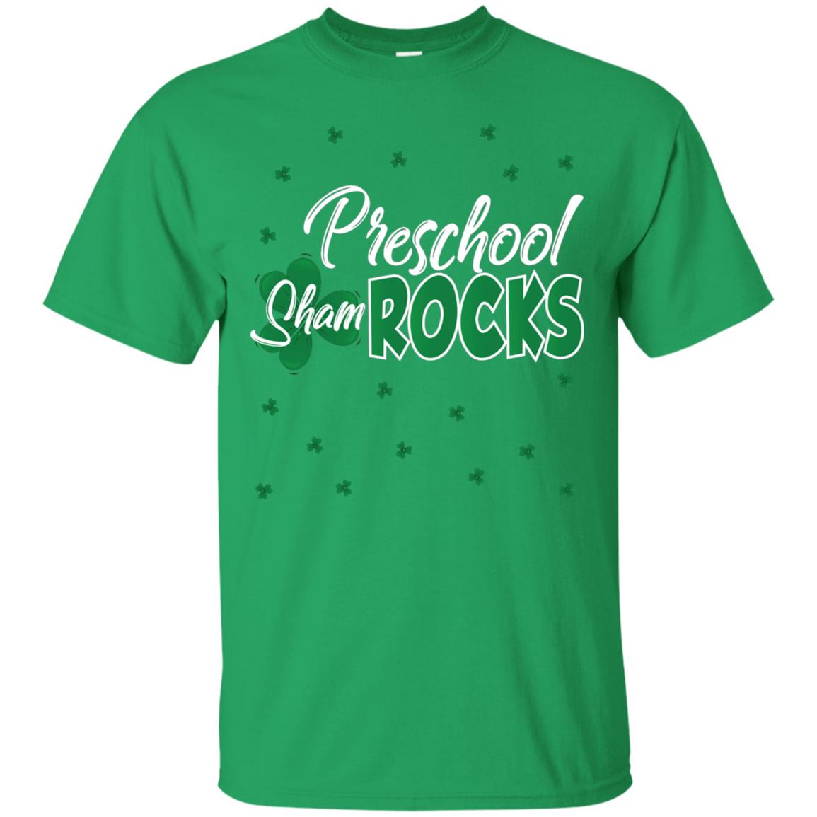 Preschool Shamrocks St. Patrick_s Day School T-shirt Irish Green